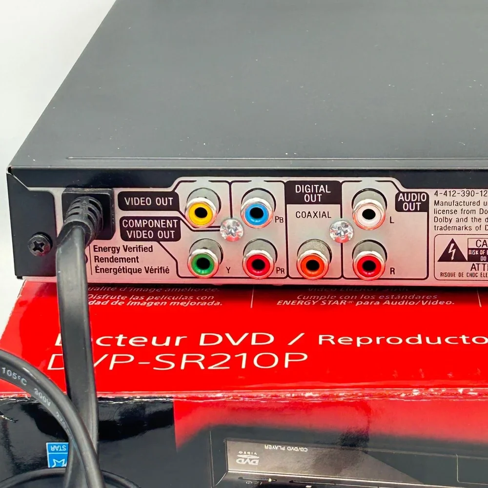 Sony DVD Player DVP-SR210P Progressive Scan Ultra Slim Boxed w/ Remote Boxed